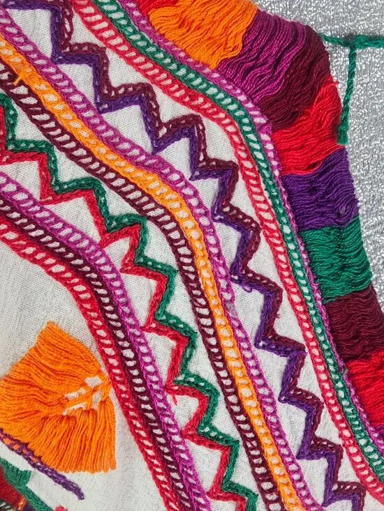 Mexican Embroidered Tunic Top - Picture 4 of 5